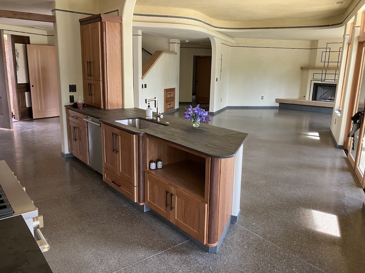 Custom kitchen island and cabinetry built by Gibbons Construction