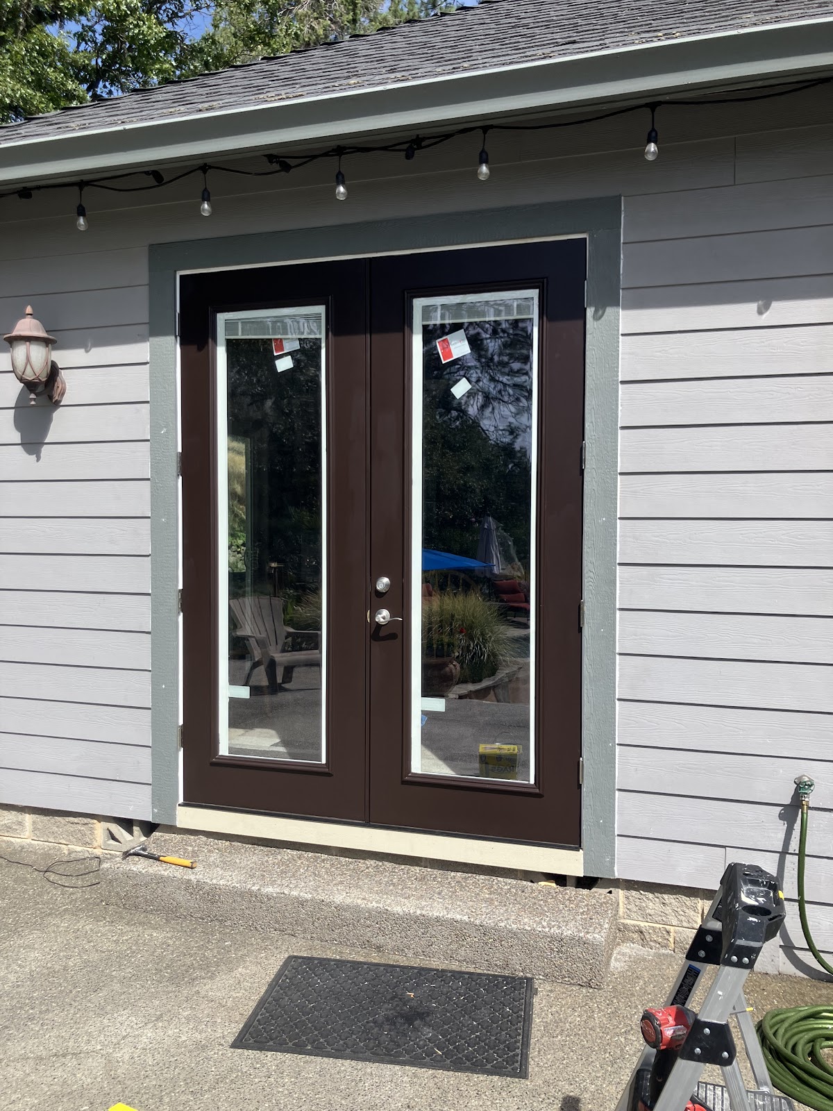 Double French doors installed by Gibbons Construction